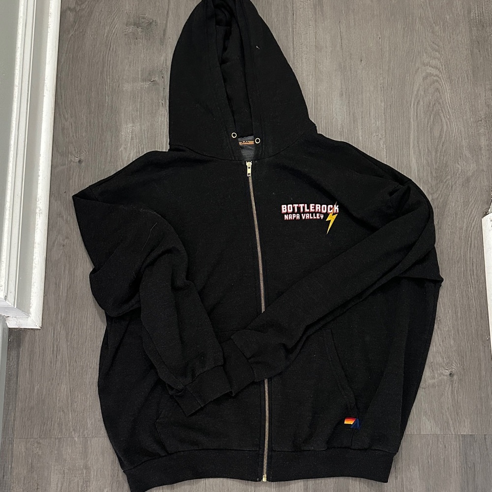 Aviator Nation Black and Yellow Hoodie